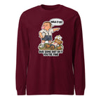 Coach Cal long sleeve tee in Maroon, front view