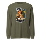 Delivery Dex long sleeve tee in Military Green, front view