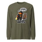 Security Stan long sleeve tee in Military Green, front view