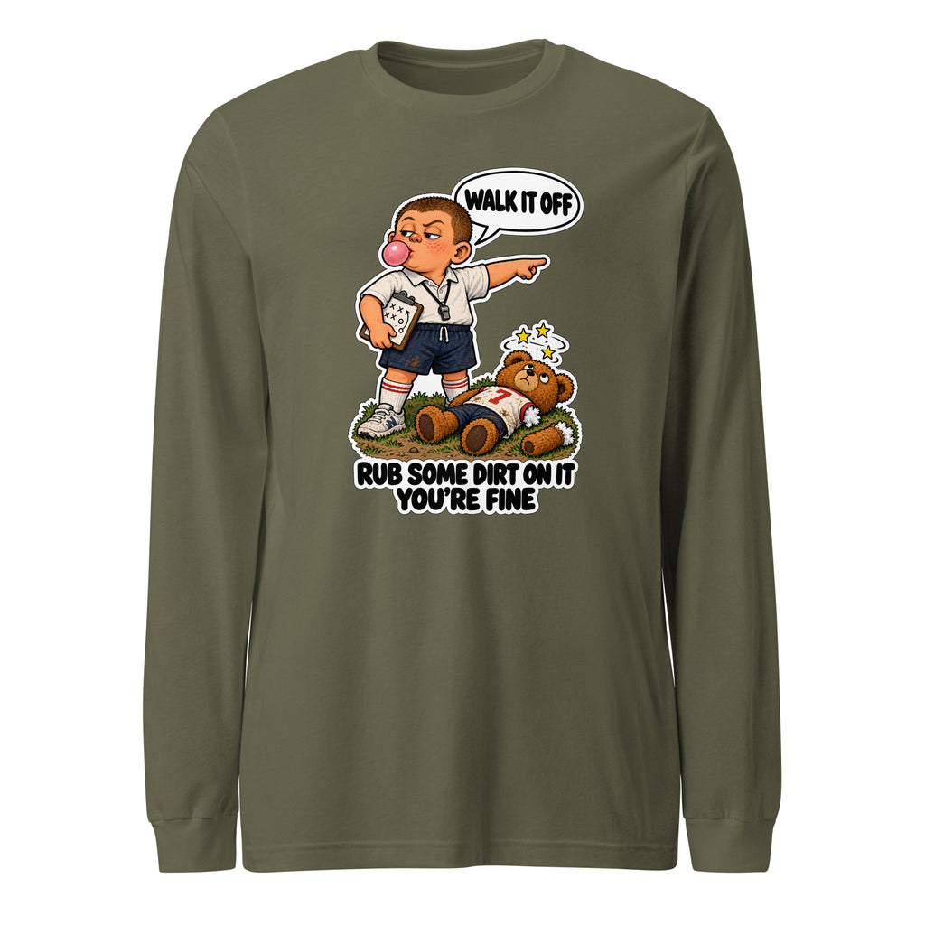 Coach Cal long sleeve tee in Military Green, front view