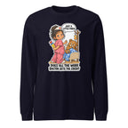 Nurse Nelly long sleeve tee in Navy, front view