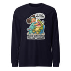 Dentist Dottie long sleeve tee in Navy, front view