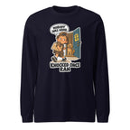 Delivery Dex long sleeve tee in Navy, front view