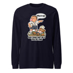 Coach Cal long sleeve tee in Navy, front view