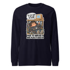 IT Guy Iggy long sleeve tee in Navy, front view