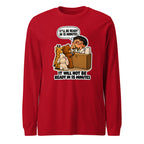 Pharmacist Phil long sleeve tee in Red, front view