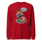 Officer Otis long sleeve tee in Red, front view