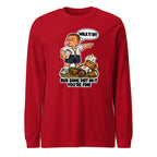 Coach Cal long sleeve tee in Red, front view
