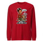 Teacher Trudy long sleeve tee in Red, front view