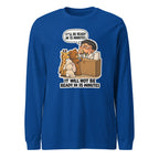 Pharmacist Phil long sleeve tee in True Royal, front view