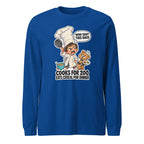 Chef Charlie long sleeve tee in True Royal, front view