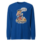 Officer Otis long sleeve tee in True Royal, front view