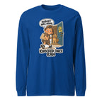 Delivery Dex long sleeve tee in True Royal, front view