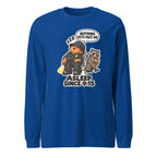 Security Stan long sleeve tee in True Royal, front view