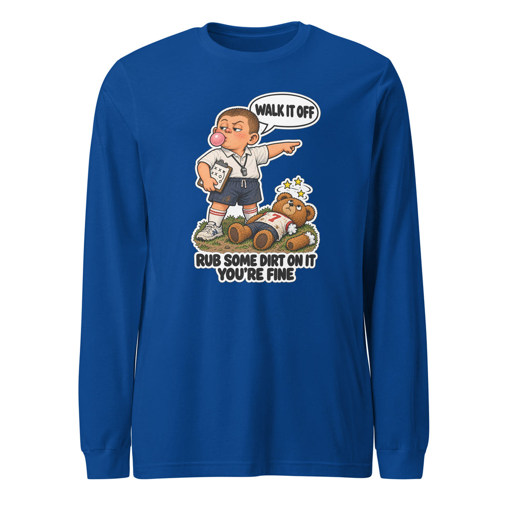 Coach Cal long sleeve tee in True Royal, front view