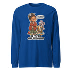 Teacher Trudy long sleeve tee in True Royal, front view