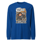 IT Guy Iggy long sleeve tee in True Royal, front view
