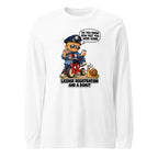 Officer Otis long sleeve tee in White, front view