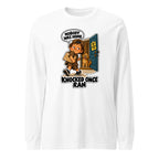 Delivery Dex long sleeve tee in White, front view