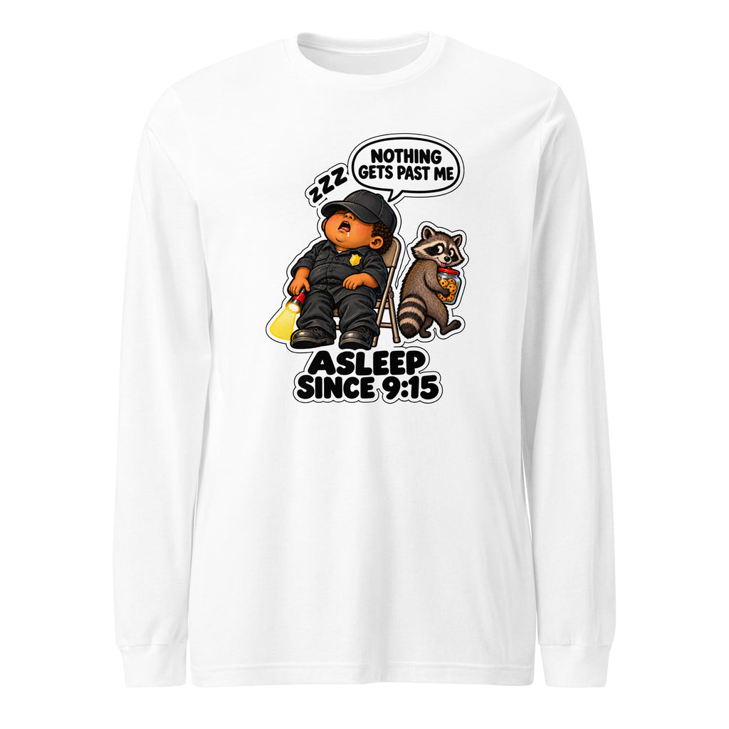 Security Stan long sleeve tee in White, front view