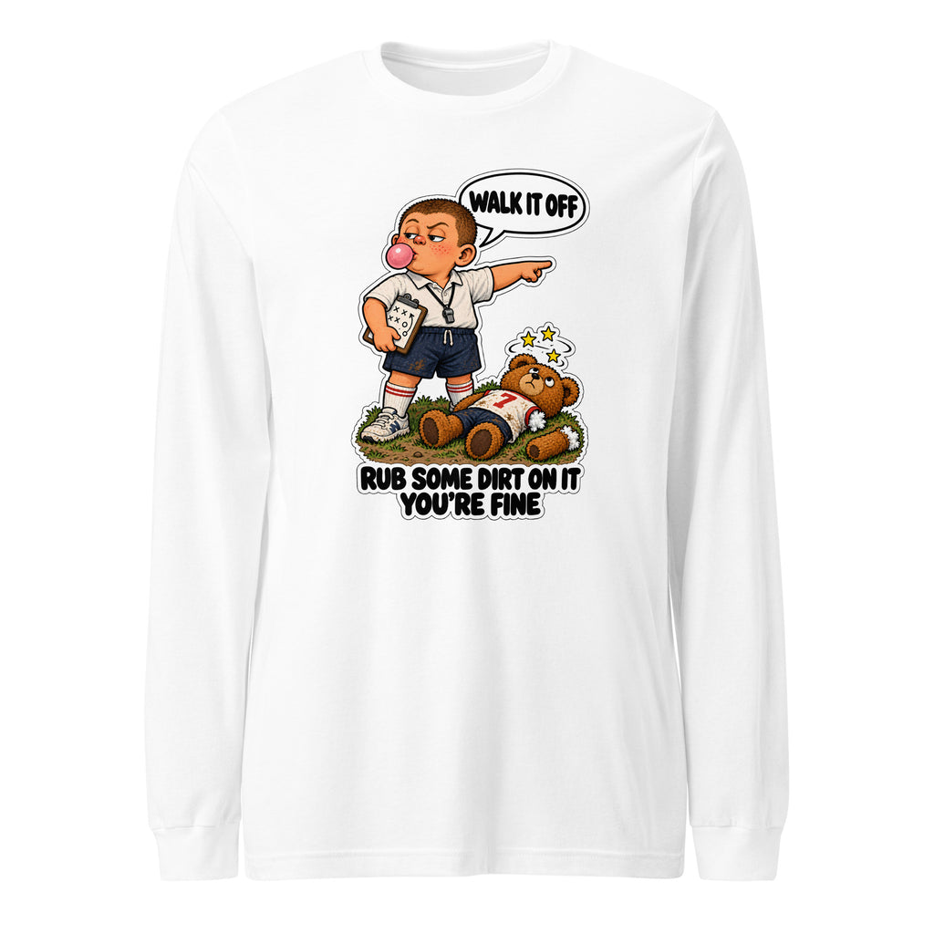 Coach Cal long sleeve tee in White, front view