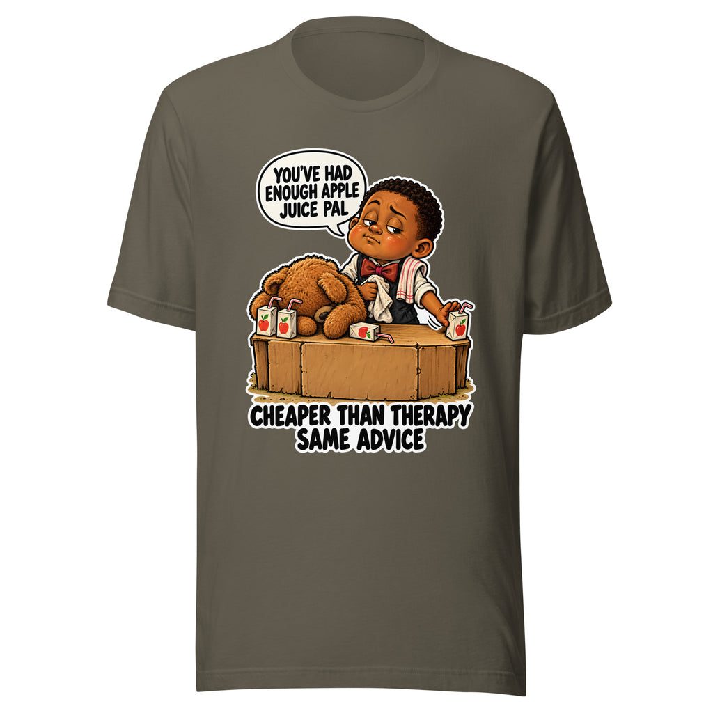 Bartender Bo T-shirt in Army, front view