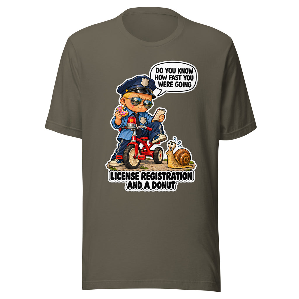 Officer Otis T-shirt in Army, front view