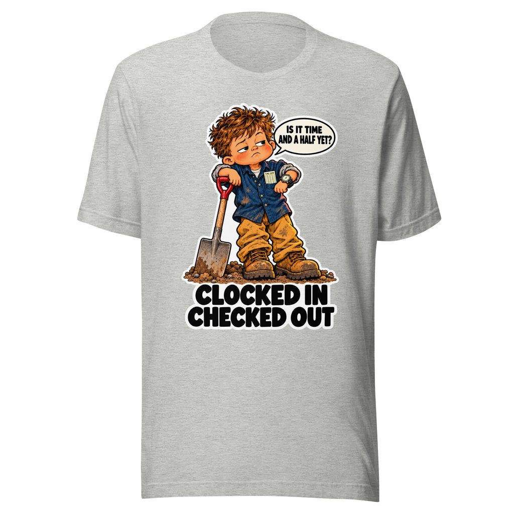 Overtime Ollie T-shirt in Athletic Heather, front view