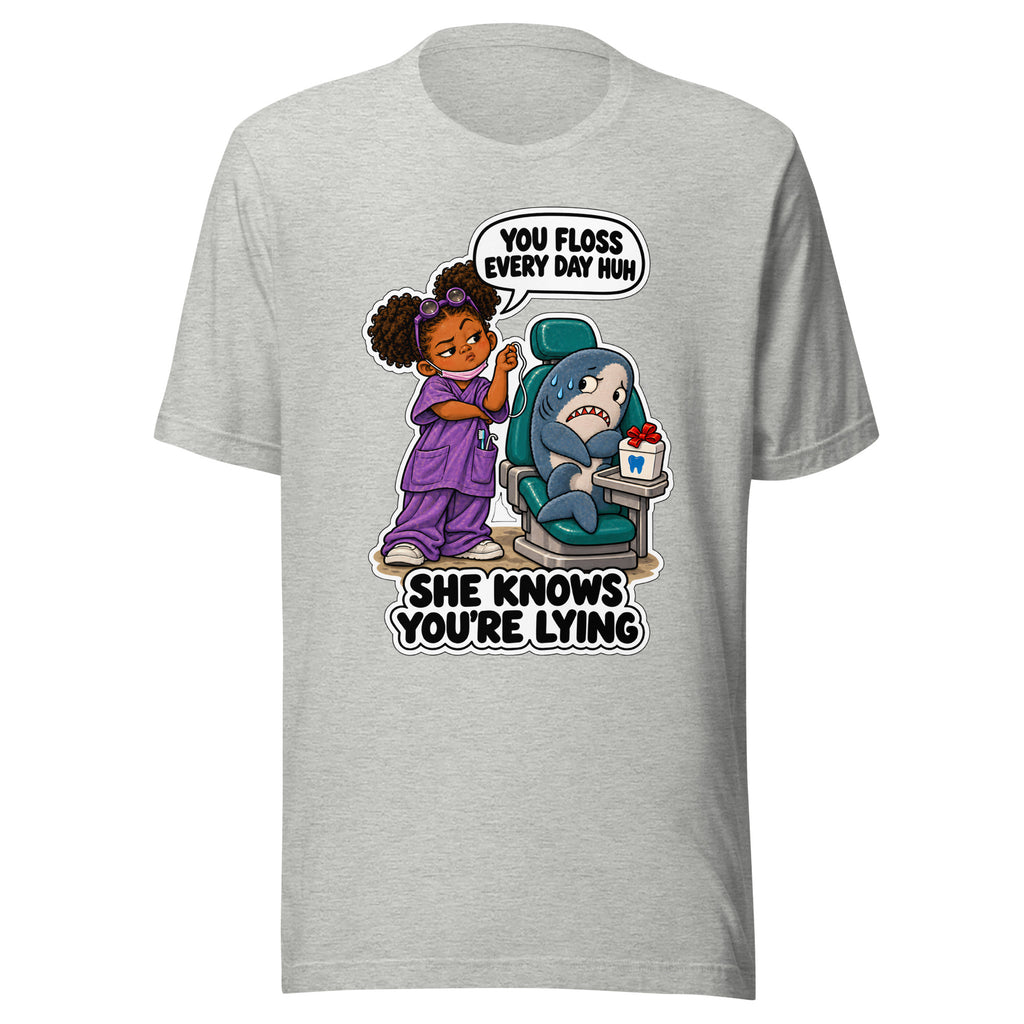Hygienist Hazel T-shirt in Athletic Heather, front view