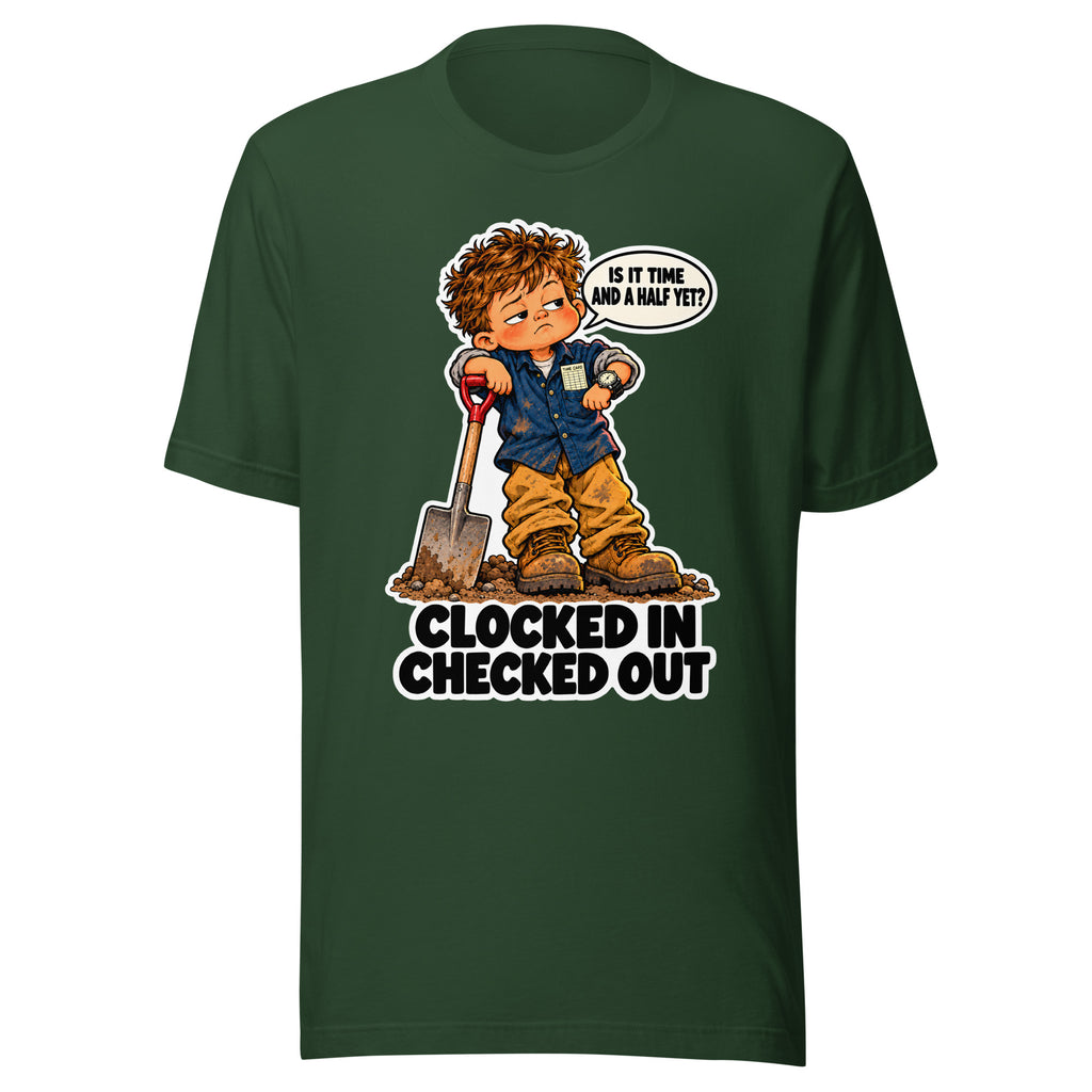 Overtime Ollie T-shirt in Forest, front view