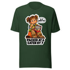 Lunchbox Lucy T-shirt in Forest, front view