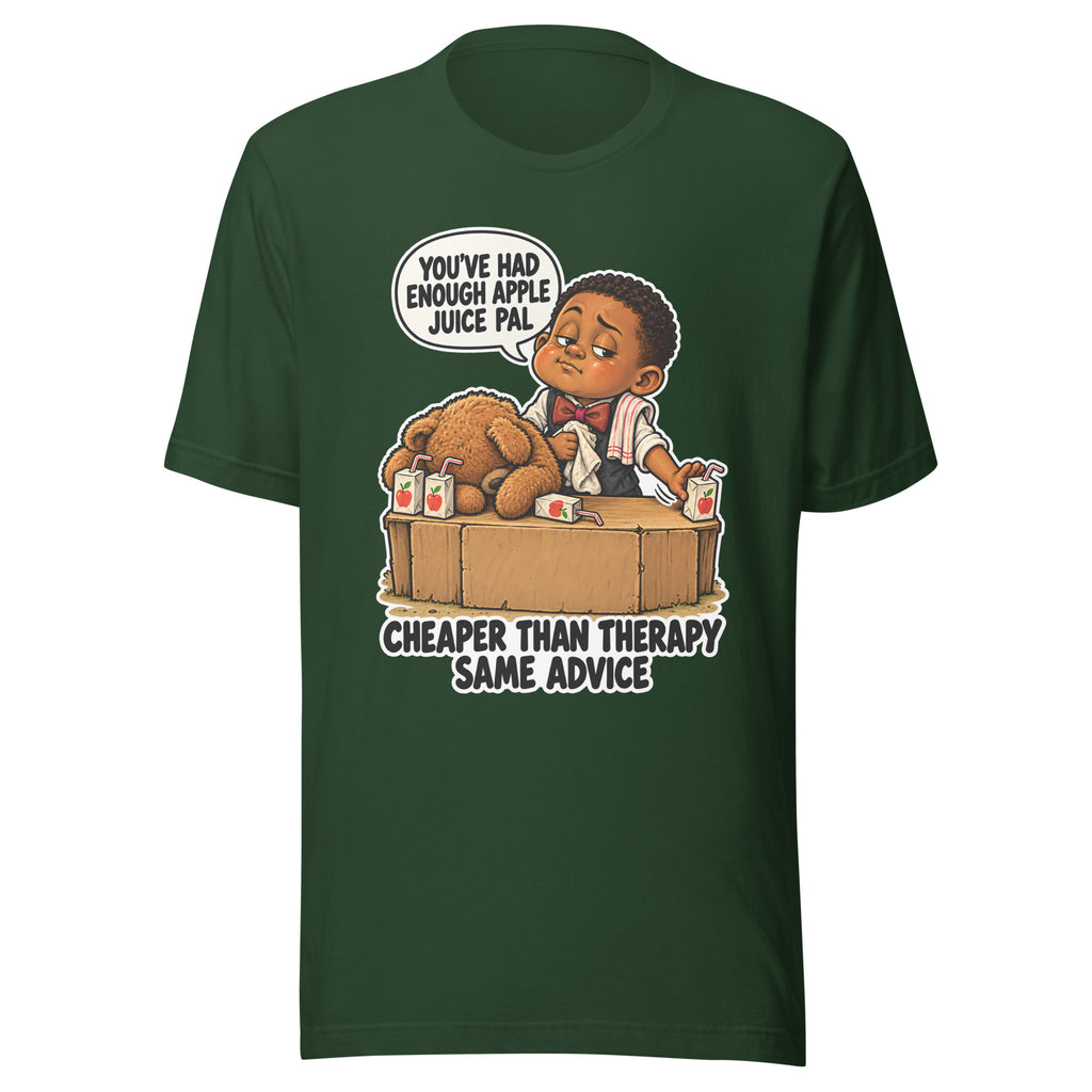 Bartender Bo T-shirt in Forest, front view