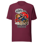 Mechanic Max T-shirt in Maroon, front view