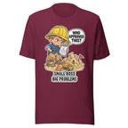 Foreman Frankie T-shirt in Maroon, front view