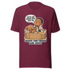 Bartender Bo T-shirt in Maroon, front view