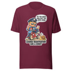 Officer Otis T-shirt in Maroon, front view