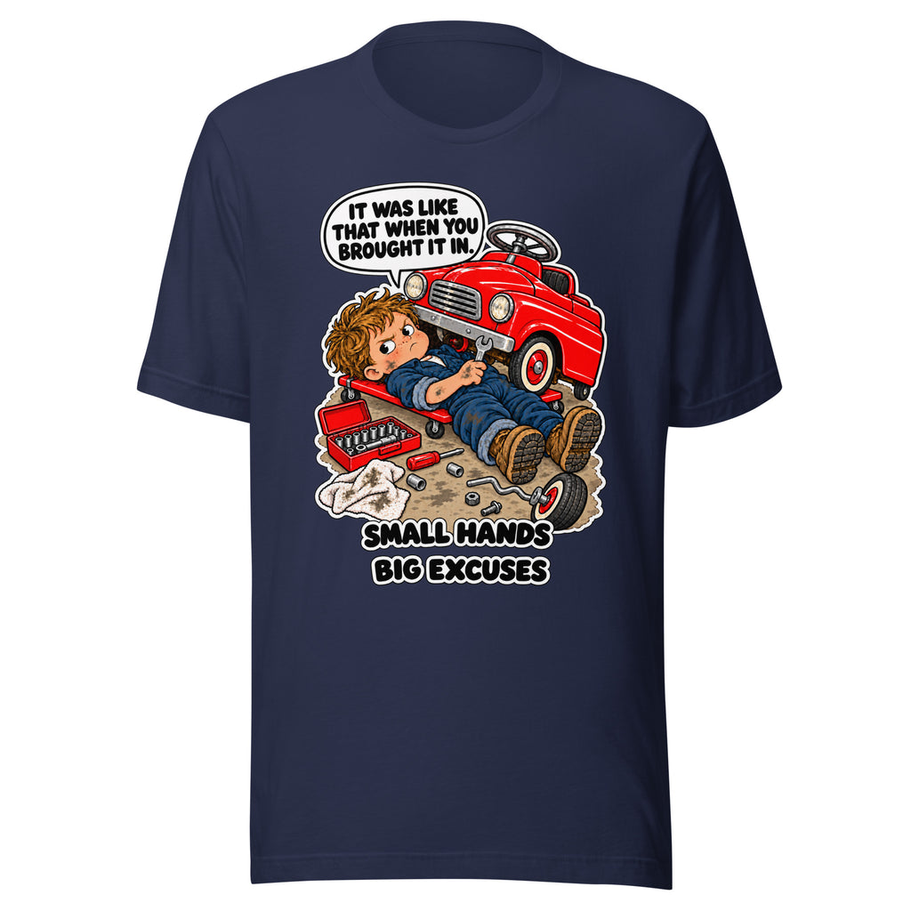 Mechanic Max T-shirt in Navy, front view