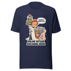 Waiter Wes T-shirt in Navy, front view