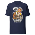 Lunch Lady Lou T-shirt in Navy, front view