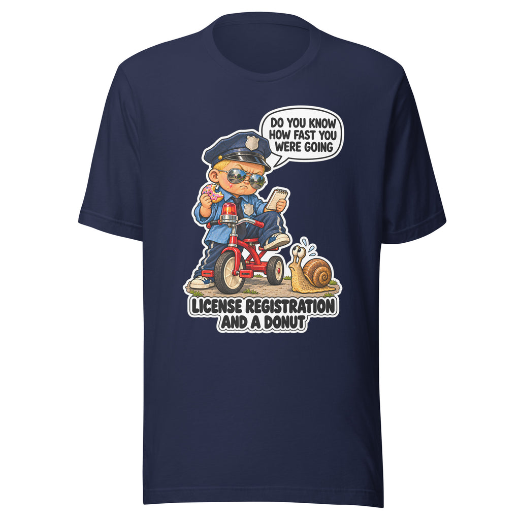 Officer Otis T-shirt in Navy, front view