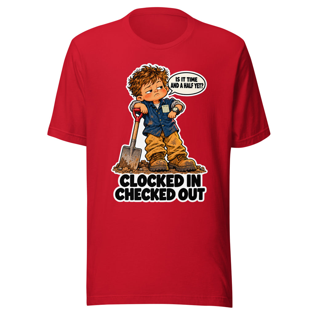 Overtime Ollie T-shirt in Red, front view