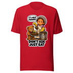 Lunch Lady Lou T-shirt in Red, front view