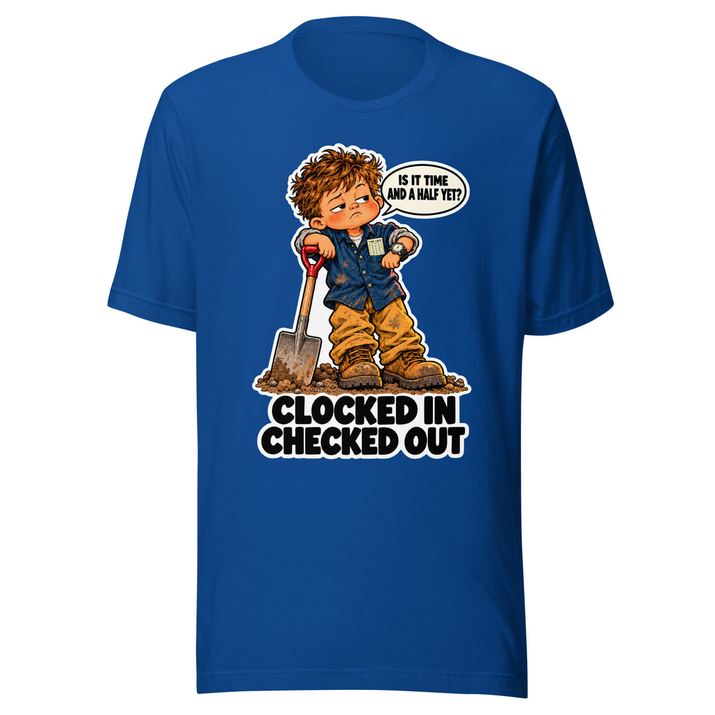 Overtime Ollie T-shirt in True Royal, front view
