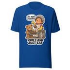 Lunch Lady Lou T-shirt in True Royal, front view