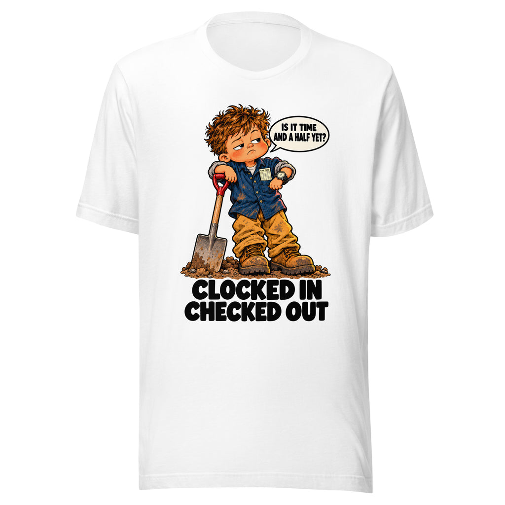 Overtime Ollie T-shirt in White, front view