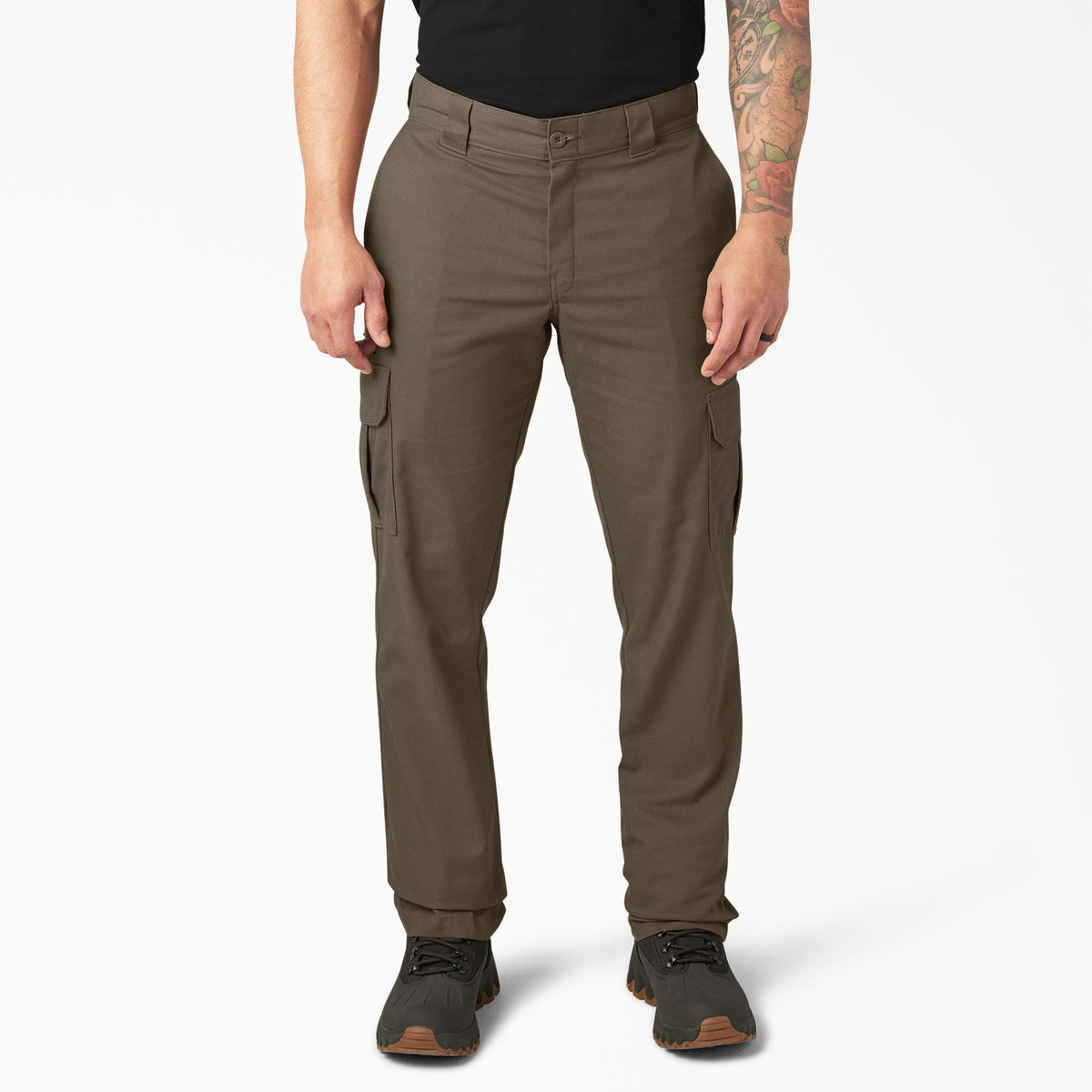 Dickies FLEX Regular Fit Cargo Pants | Mushroom | Front