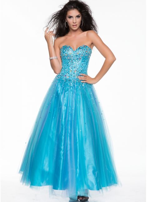 Hand Beaded Strapless Sweetheart Bodice Style 1003