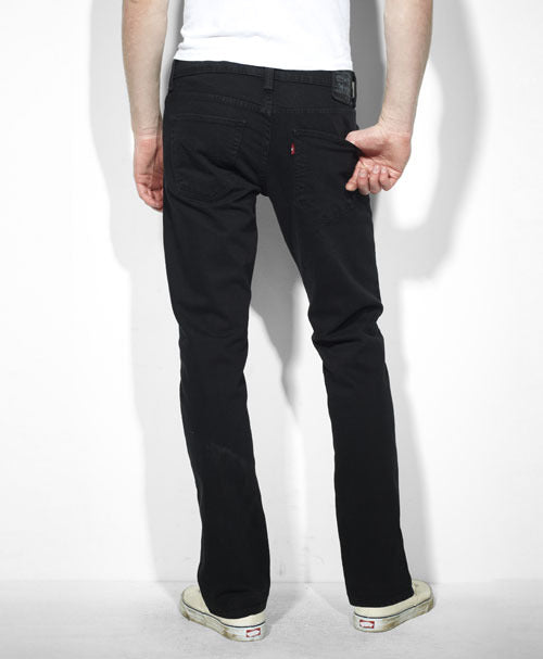 Levi 511 Black Stretch Skinny Jeans - Back