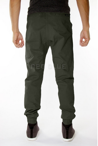 Noe Blue 7605 Army Green (Twill Jogger Pants)