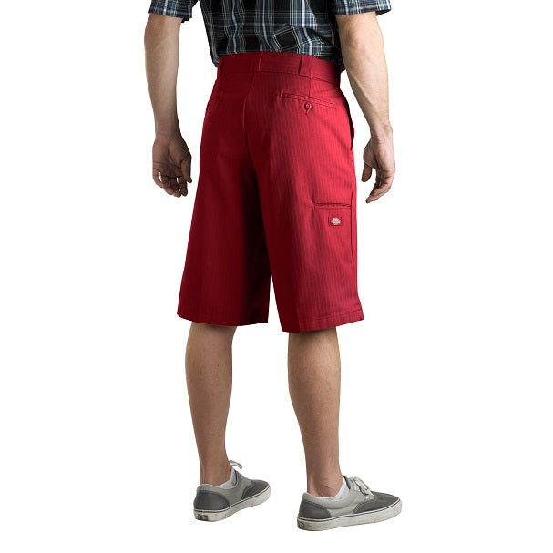 Dickies WR815 Stripe Twill Shorts - Engine Red Back